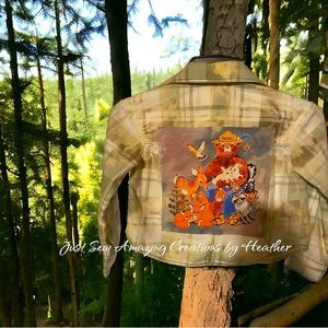 Bleached/upcycled kids flannel